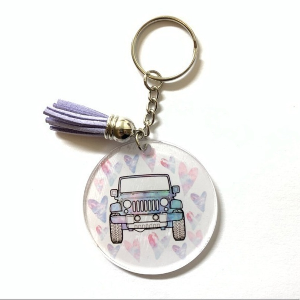 Jeep life keychain purse charm new